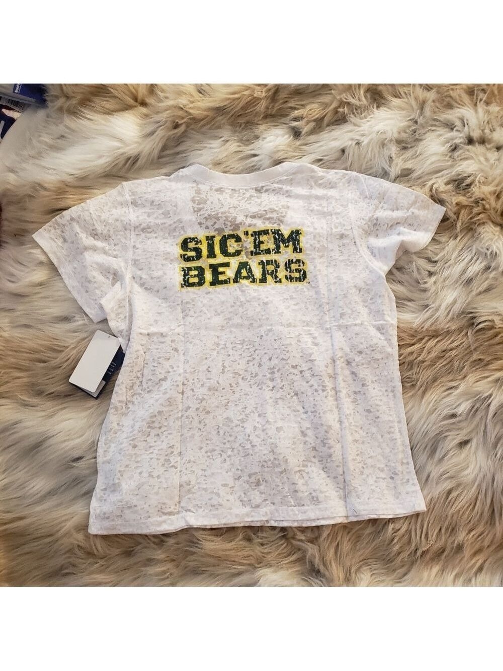 Baylor Bears Deep V Neck Burnout Tshirt
